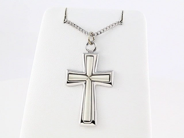 Sterling Silver Cross 24" Necklace