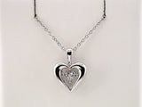 Sterling Silver Mystara® 1/10 CTW Natural Diamond Heart 18" Necklace