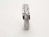 14K White Gold 6 mm Design Band with Milgrain Size 9.5