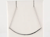 14K White Curved Bar 20" Necklace