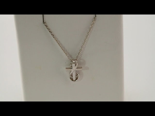 Sterling Silver Cross 16-18" Necklace