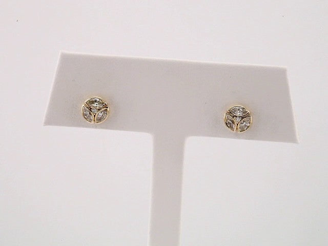 14K Yellow 1/2 CTW Natural Diamond Earrings