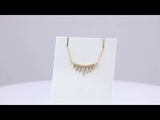14K Yellow 1/6 CTW Natural Diamond Bar 18" Necklace