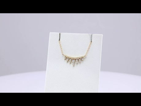 14K Yellow 1/6 CTW Natural Diamond Bar 18" Necklace