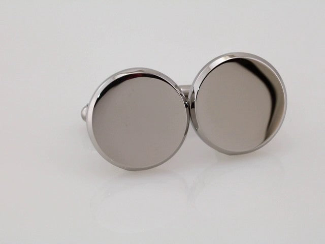 Stainless Steel 18.5 mm Engravable Cuff Links