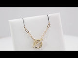 14K Yellow Gold .04 CTW Natural Diamond Toggle 16" Necklace