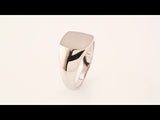 Sterling Silver 13x12 mm Rectangle Signet Ring