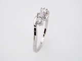 14K White 1/3 CTW Lab-Grown Diamond Three-Stone Ring