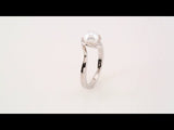 14K White Cultured White Freshwater Pearl Ring