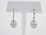 Sterling Silver 1/10 CTW Natural Diamond Lever Back Earrings