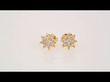 14K Yellow Gold .08 CTW Natural Diamond Star Earrings