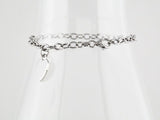 Sterling Silver Heart Charm 7.5" Bracelet 