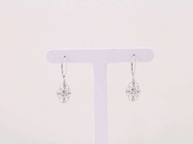 Sterling Silver 1/10 CTW Natural Diamond Filigree Earrings