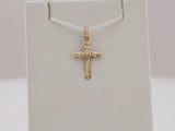 14K Yellow Youth Cross Pendant