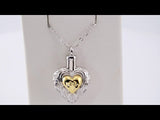 Sterling Silver Pet Heart Ash Holder 18" Necklace