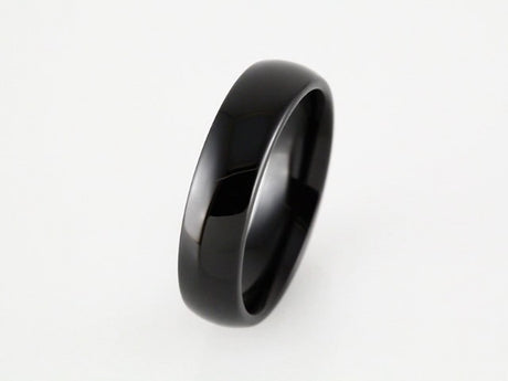 Tungsten 7.5 Comfort-Fit Half Round Band Size Black PVD