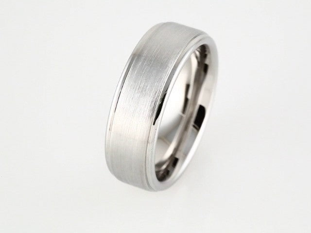 Cobalt 8 mm Satin Finish Ridged Band 8.5