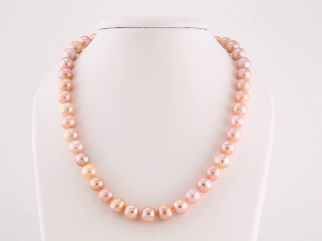 Sterling Silver Cultured Pink Freshwater Pearl 18" Necklace