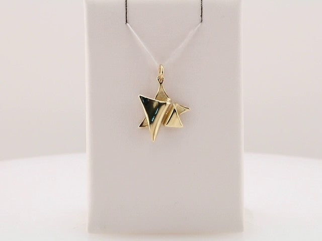 14K Yellow 19x17 mm Star of David Pendant