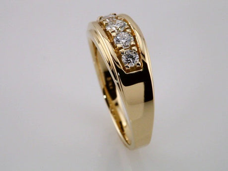 14K Yellow 3/4 CTW Natural Diamond Band