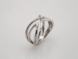 14K White Negative-Space Ring