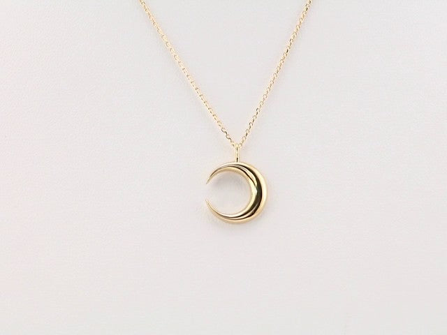 14K Yellow Crescent Moon 16-18" Necklace