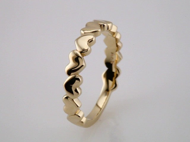 14K Yellow Gold Heart Ring