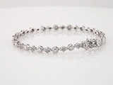 14K White 2 1/2 CTW Natural Diamond 7.5" Bracelet