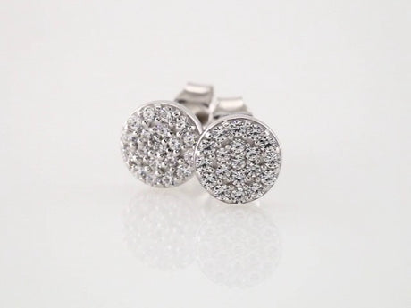 14K White Gold 1/3 CTW Natural Diamond Cluster Earrings
