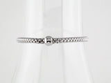 Rhodium-Plated Sterling Silver 4.3 mm Woven Stretch 7" Bracelet