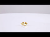 14K Yellow Geometric Stud Earrings