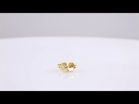 14K Yellow Geometric Stud Earrings