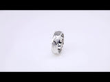 10K White Gold 6 mm Textured Band Size 11