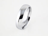 White Tungsten 6 mm Comfort-Fit Half Round Band