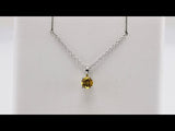 14K Yellow Gold 5 mm Natural Citrine 16-18" Necklace
