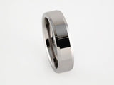 Tungsten 6 mm Beveled-Edge Band Size 7.5