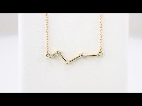 14K Yellow Gold 1/10 CTW Natural Diamond Constellation 18" Necklace