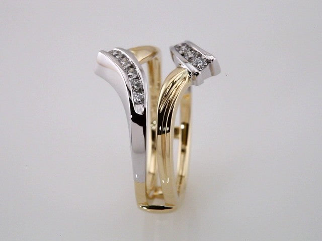 14K White/Yellow Gold 1/4 CTW Natural Diamond Ring Guard