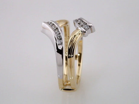 14K White/Yellow Gold 1/4 CTW Natural Diamond Ring Guard