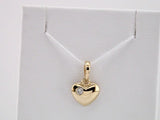 14K Yellow .03 CT Natural Diamond Heart Pendant