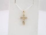 14K Yellow Cross Pendant Mounting