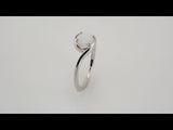 Sterling Silver Natural White Opal Bypass Ring