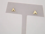 14K Yellow Pyramid Earrings