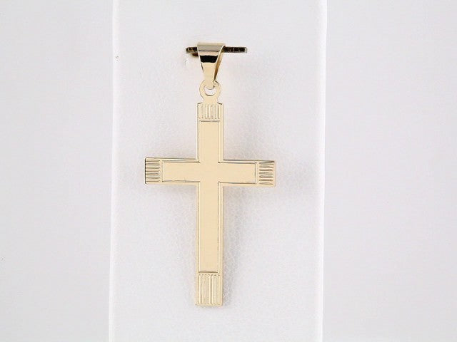 14K Yellow 28x18 mm Cross Pendant