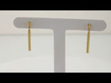 14K Yellow Sculptural Bar Earrings