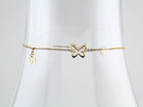 14K Yellow Butterfly Adjustable 6 1/2-7 1/2" Bracelet