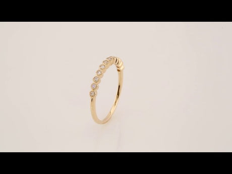 14K Yellow Gold 1/6 CTW Natural Diamond Anniversary Band Size 7