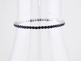14K White Gold Lab-Grown Blue Sapphire Line 7.25" Bracelet