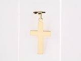 14K Yellow Gold Engravable Cross Pendant