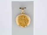 14K Yellow 18 mm Round Hollow St. Matthew Medal